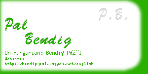 pal bendig business card